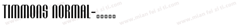 Timmons Normal字体转换